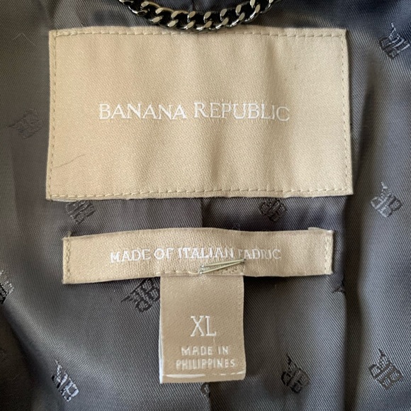 Banana Republic Grey Wool Peacoat Sz XL - Picture 2 of 8